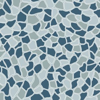 Terrazzo modern trendy colorful seamless pattern.Abstract creative backdrop with chaotic small pieces irregular shapes. Ideal for wrapping paper,textile,print,wallpaper,terrazzo flooring.Gray, azure.