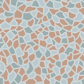 Terrazzo modern trendy colorful seamless pattern.Abstract creative backdrop with chaotic small pieces irregular shapes. Ideal for wrapping paper,textile,print,wallpaper,terrazzo flooring.Azure, beige.