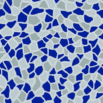 Terrazzo modern trendy colorful seamless pattern.Abstract creative backdrop with chaotic small pieces irregular shapes. Ideal for wrapping paper,textile,print,wallpaper,terrazzo flooring.Blue, gray.