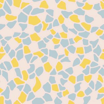 Terrazzo modern trendy colorful seamless pattern.Abstract creative backdrop with chaotic small pieces irregular shapes.Ideal for wrapping paper,textile,print,wallpaper,terrazzo flooring.Pastel colors.