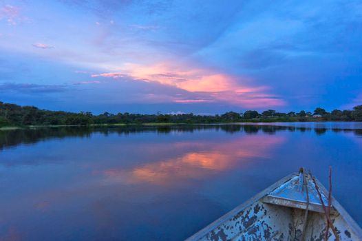 Amazon river, Sunset view, Brazil, South America