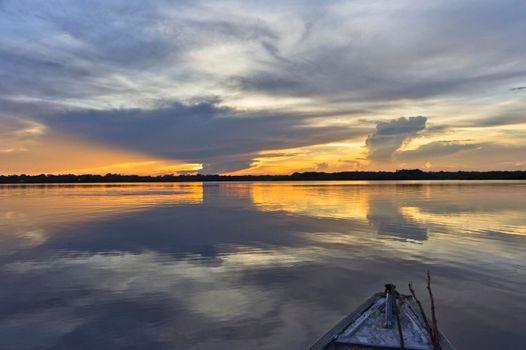 Amazon river, Sunset view, Brazil, South America