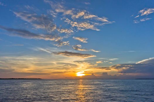 Amazon river, Sunset view, Brazil, South America