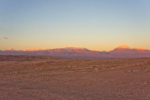 Atacama Desert, Natural landscape with Licancabur Volcano, Chile, South America