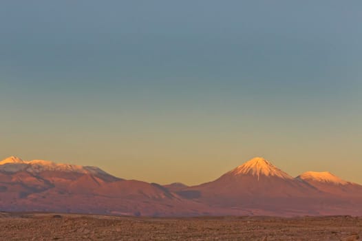 Atacama Desert, Natural landscape with Licancabur Volcano, Chile, South America