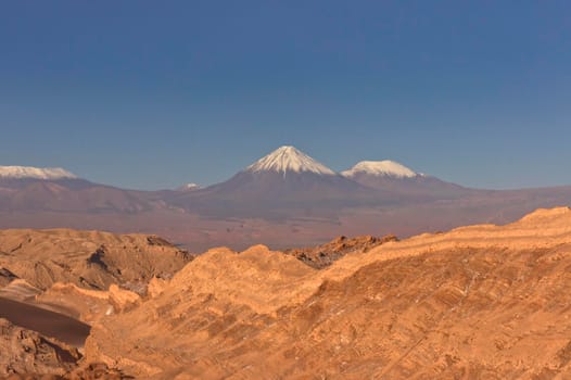 Atacama Desert, Natural landscape with Licancabur Volcano, Chile, South America