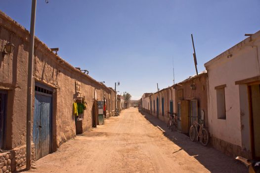 San Pedro de Atacama, Old city street view, Chile, South America