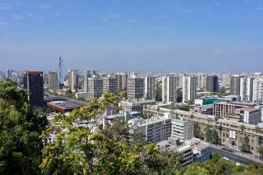 Santiago, Modern city panoramic view,  Chile, South America