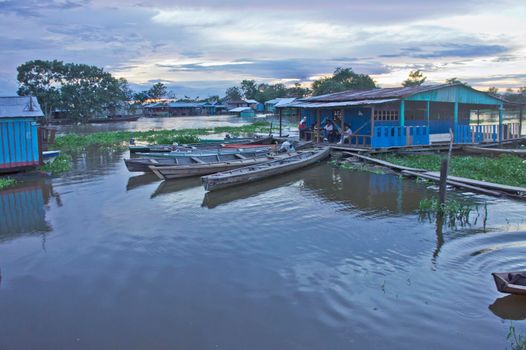 Leticia,Old port view, Amazon Basin,  Colombia, South America