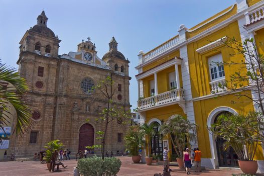 Cartagena, Old city street view, Colombia, South America