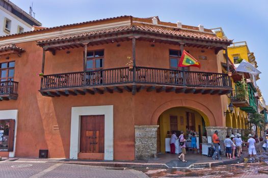 Cartagena, Old city street view, Colombia, South America