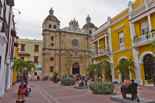 Cartagena, Old city street view, Colombia, South America