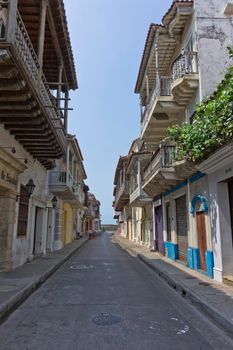 Cartagena, Old city street view, Colombia, South America