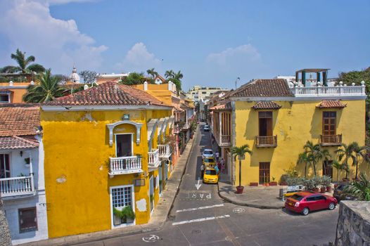 Cartagena, Old city street view, Colombia, South America