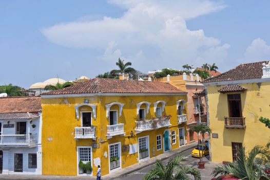 Cartagena, Old city street view, Colombia, South America