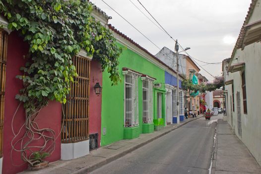 Cartagena, Old city street view, Colombia, South America