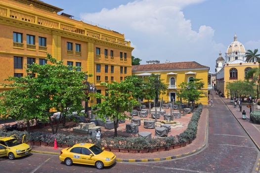 Cartagena, Old city street view, Colombia, South America