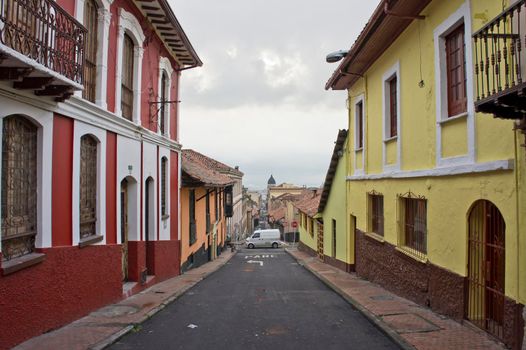 Bogota, Old city street view, Colombia, South America