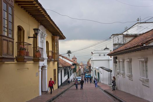 Bogota, Old city street view, Colombia, South America