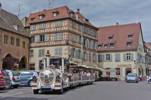 Colmar, Old city street view, France