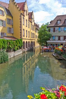 Colmar, Old city canal view, France