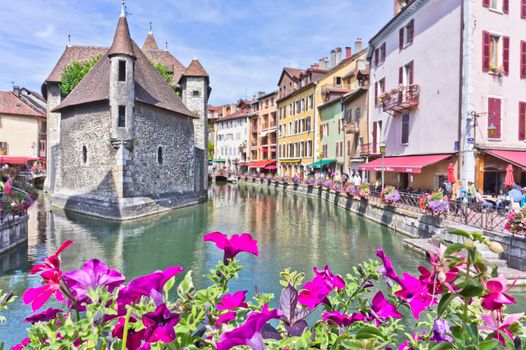 Annecy in Alps, Old city canal view, France