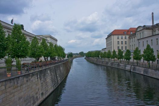 Berlin, Old city sunset view by the river Spree,  Germany, Europe