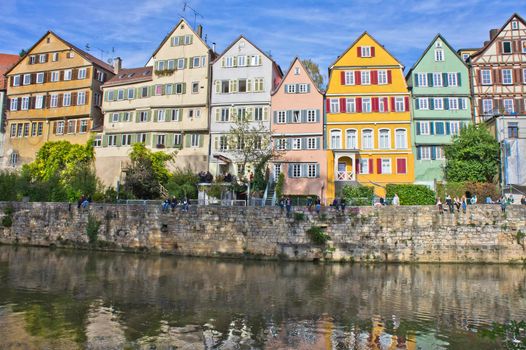 Tübingen, Old city view by the river, Germany