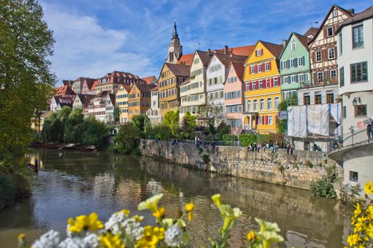 Tübingen, Old city view by the river, Germany