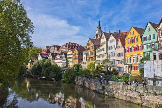 Tübingen, Old city view by the river, Germany