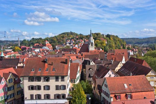 Tübingen, Old city view from the hill, Germany