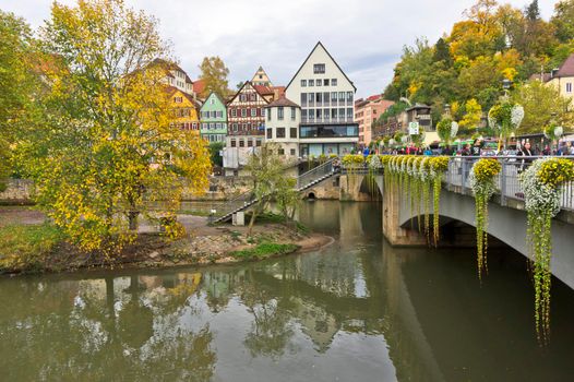 Tübingen, Old city view by the river, Germany