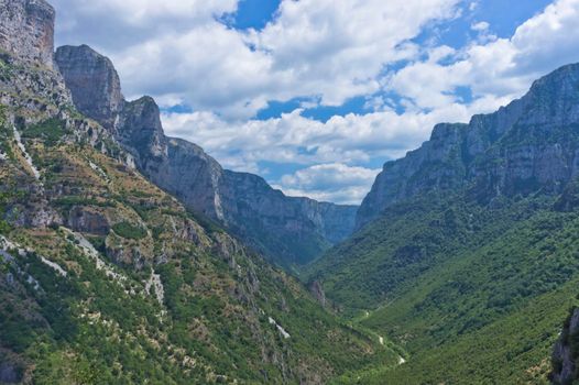 Vikos Gorge panoramic view, Epirus, Greece, Europe