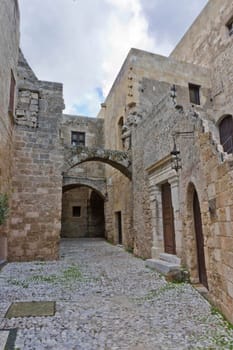 Rhodes Island, Old city, Street of the Knights view, Greece, Europe