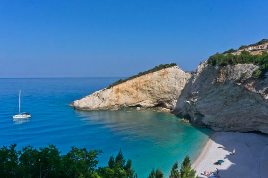 Lefkada Island, Porto Katsiki Beach view, Greece