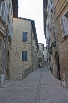 Urbino, Old city street view, Italy, Europe