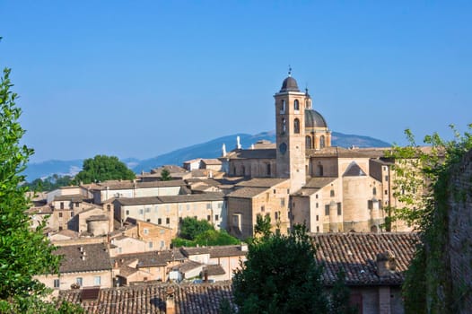 Urbino, Old city panoramic view, Italy, Europe