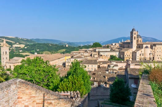 Urbino, Old city panoramic view, Italy, Europe