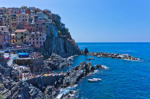 Manarola Cinque Terre, Old city view, Italy, Europe