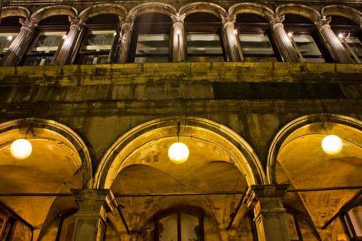 Venice, San Marco Square, Old city view by night, Italy, Europe