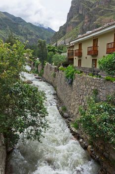 Sacred Valley, Ollantaytambo Ancient city view, Peru, South America