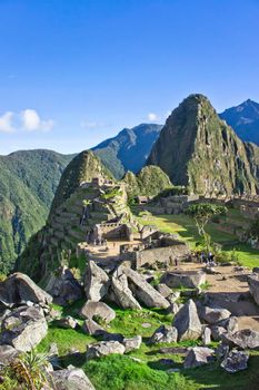 Machu Picchu on a sunny day, Peru, South America