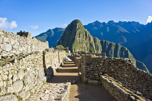 Machu Picchu on a sunny day, Peru, South America