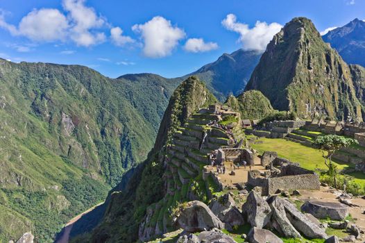 Machu Picchu on a sunny day, Peru, South America