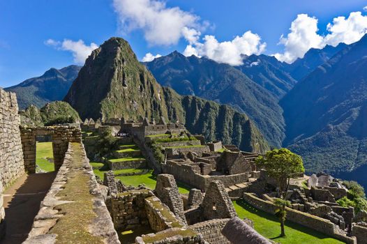 Machu Picchu on a sunny day, Peru, South America