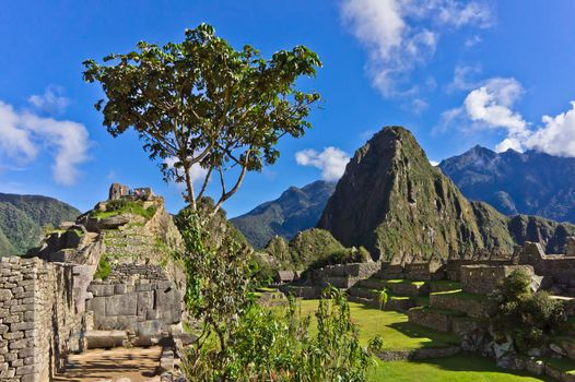 Machu Picchu on a sunny day, Peru, South America