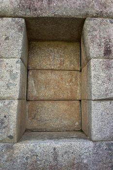 Inca Wall in Machu Picchu, Peru, South America