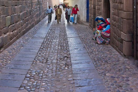 Cuzco, Old city street view, Peru, South America