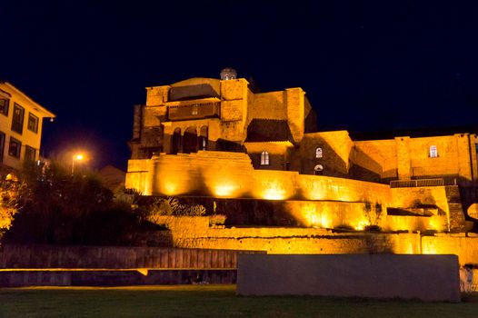 Cuzco, Qorikancha, Old city street view, Peru, South America