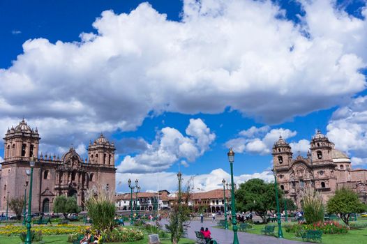 Cuzco, Plaza de Armas, Old city street view, Peru, South America